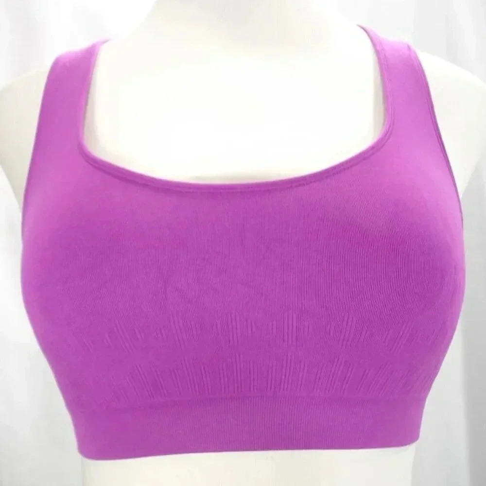MEDIUM Hanes HC35 Wire Free Sports Bra Purple New withOUT Tags